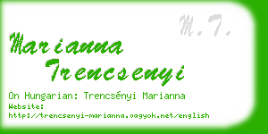 marianna trencsenyi business card