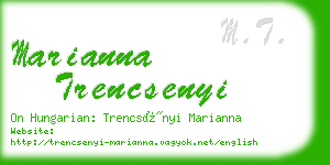 marianna trencsenyi business card